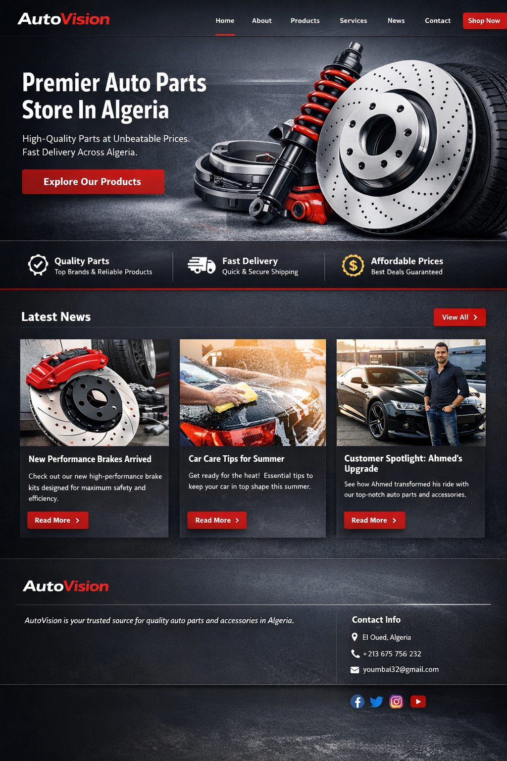 AutoVision Unveils New Performance Brakes and Premium Parts
